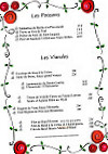 A La Rose menu