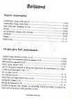 Le Chauve Sourit menu