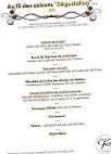 Auberge De La Tour menu