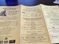 Paul Bunyan's Sandwich Shop menu