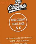 La Crêperie menu