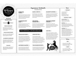 P-town Pizza menu