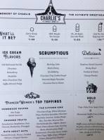 Charlie's Sweet Shop menu