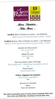 Saint Romain menu