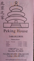 Peking House menu