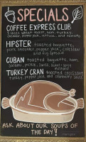 Coffee Express menu