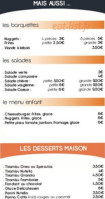 Delicatessen menu