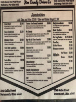 Jim Dandy Drive In menu