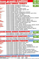 Allo Pizza menu