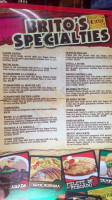 Brito's menu