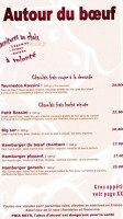 Le Boeuf Chantant menu