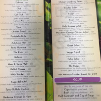 Cafe Nutrition menu