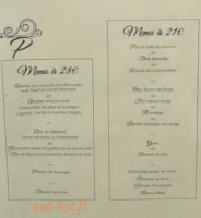 Auberge Du Patois menu