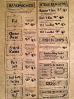 Honey Jug menu