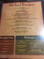 Old Road menu