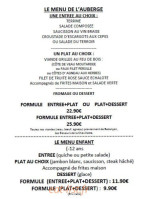 L'auberge Lac Genin menu