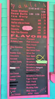 Paule's Sno-balls And Sno- Shakes menu