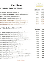 Le Murmure Des Vins menu