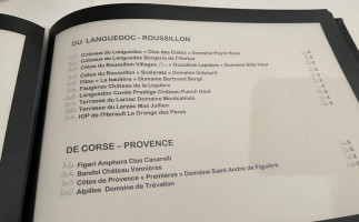 Le Colombier menu