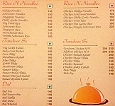 Hotel Nandini menu