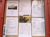 El Hidalgo menu