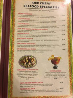 Playa Del Sol Mexican menu