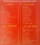 Cream Corner menu