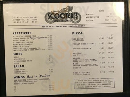 Scooter's Sports Grill menu