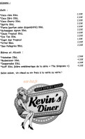 Kevin's Diner menu