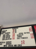 Circle T Drive-in menu