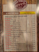 Pizza Ponte menu