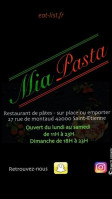 Mia-pasta menu