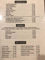 T J's Lounge menu