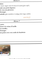 Auberge Lorraine menu