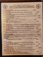 Jersey Lilly menu