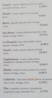 Brasserie Pizzeria Le Colisée menu