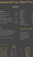 Le Vieux Four menu