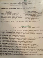 Taros Ny Style Pizzeria menu