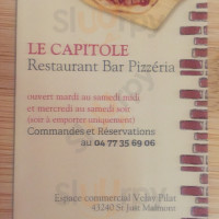 Le Capitole menu