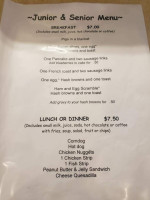 Malin Country Diner menu