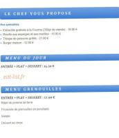 La Conciergerie menu