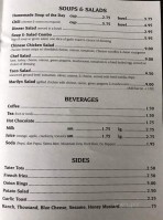 Tj's Main Street Cafe menu