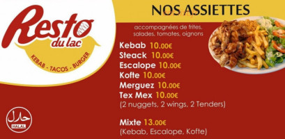 Resto Du Lac menu