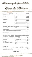 Ferme Auberge Du Kohlschlag menu