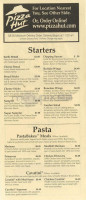 Pizza Hut menu