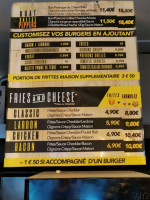 Cheese menu