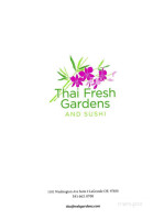 Thai Fresh Gardens menu