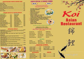 Koi Asian menu