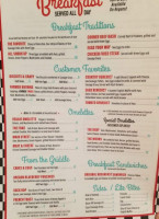 Main Street Diner menu