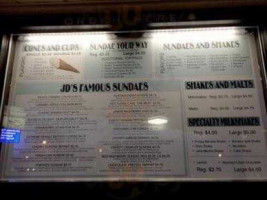 J D's Old Fashioned Frozen menu